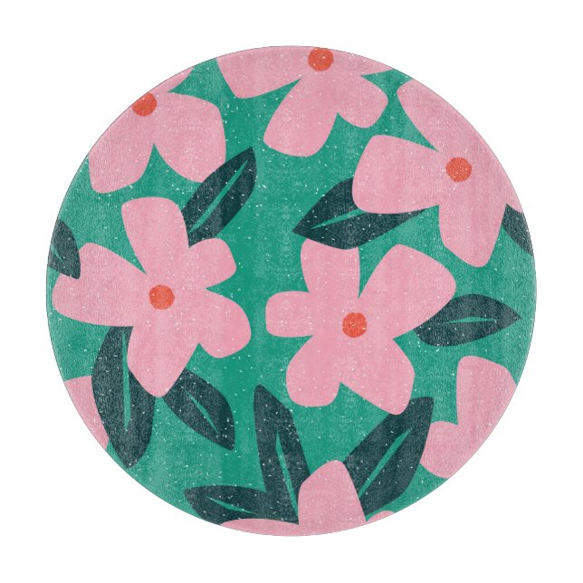 Floral Simplicity: Abstract Beauty Cutting Board (Front)