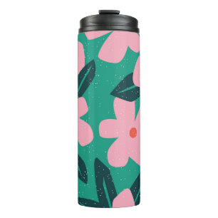 Floral Simplicity: Abstract Beauty Thermal Tumbler