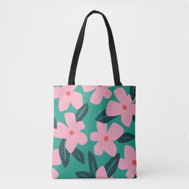 Floral Simplicity: Abstract Beauty Tote Bag (Front)