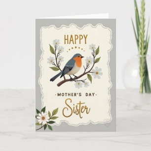 Floral Sister Mothers Day Card
