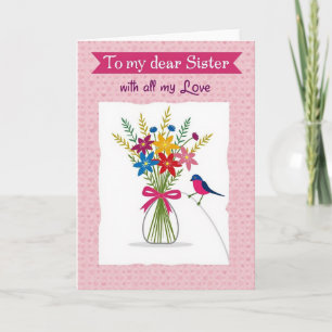Floral Sisters Love Mothers Day Card
