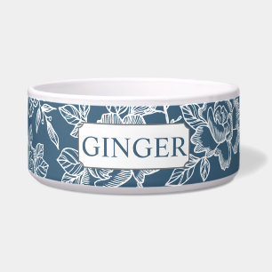 Floral Sketch Blue with Name