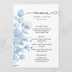 Floral Sketch Menu