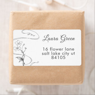 Floral Sketch return address