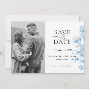 Floral Sketch Save the Date Invitation