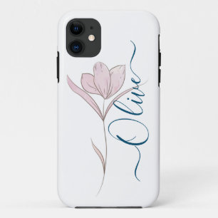 Floral Sketch watercolor Personalised  Case-Mate iPhone Case