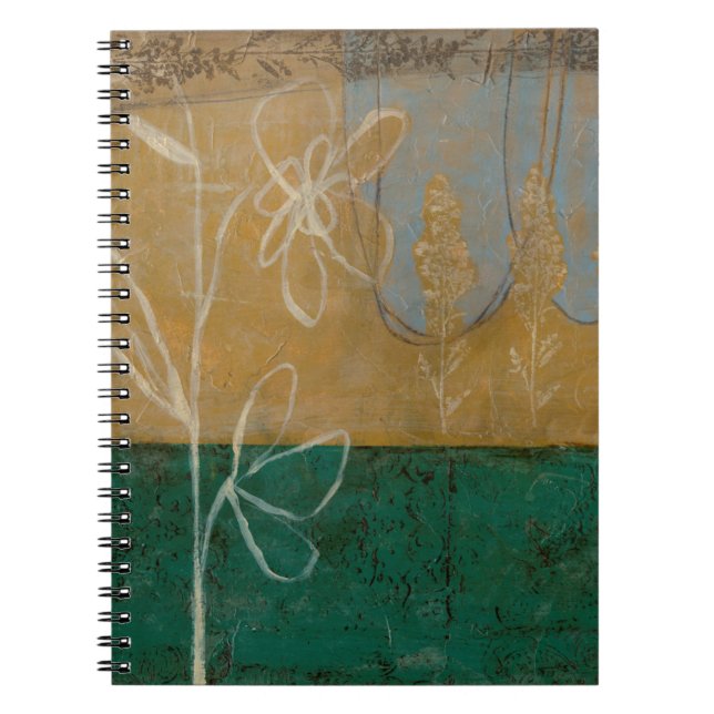 Floral Sketch with Wildflower and Plants Spiral Notebook (Front)