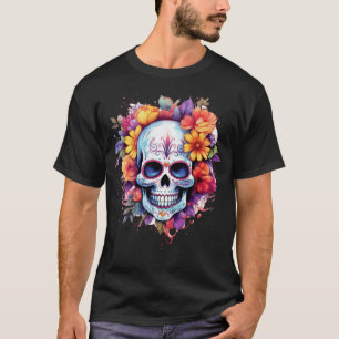 Floral Skull 20 T-Shirt