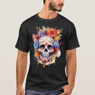 Floral Skull 4 T-Shirt