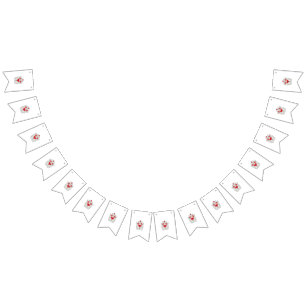 Floral Skull Art • Bold Gothic Folk Design Bunting
