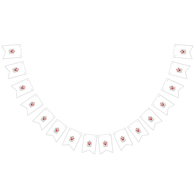 Floral Skull Art • Bold Gothic Folk Design Bunting (All)