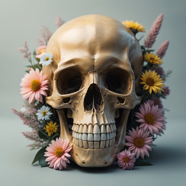 Floral skull cream white Steampunk v1 tissue paper (Creator Uploaded)