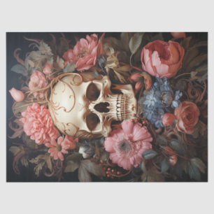 Floral Skull Decoupage Tissue Paper