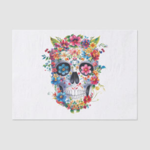 Floral Skull Design Tissue Paper