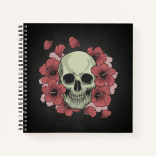 Floral Skull Dia de los Muertos Notebook