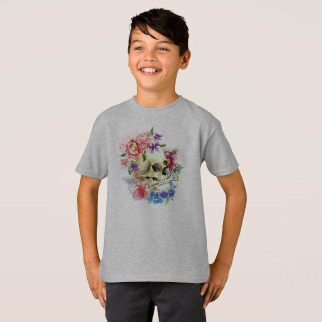Floral Skull Dia de los Muertos | Shirt (Front Full)