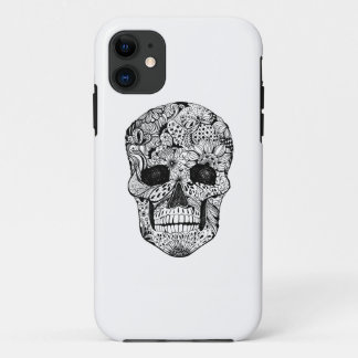 Floral Skull Doodle Case-Mate iPhone Case