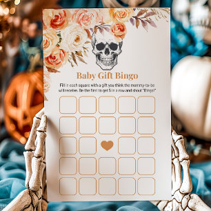 Floral Skull Halloween Gothic Fall Bingo Game
