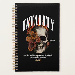 Floral Skull Inferno – Gothic Grunge Flame Planner