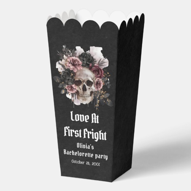 Floral Skull Love At First Fright Bachelorette Favour Box (Front)