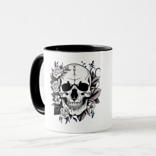 Floral Skull Mug