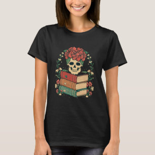 Floral Skull on your Books T-Shirt