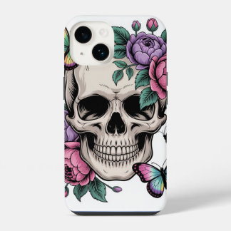 Floral Skull Phone Case Artistic Aesthetic