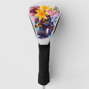 "Floral Skull Radiance" Golf Head Cover