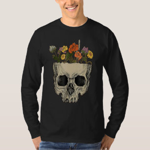 Floral Skull Skeleton Flowers Halloween Costume Fo T-Shirt