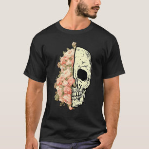 Floral Skull Skeleton Flowers Halloween Costume Fo T-Shirt