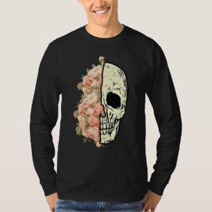 Floral Skull Skeleton Flowers Halloween Costume Fo T-Shirt