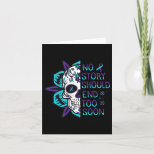Floral Skull Suicide Awareness Mental Health Card