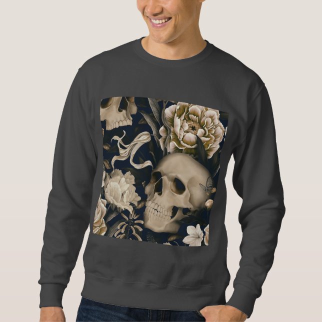 floral skull sweatshirt (Front)