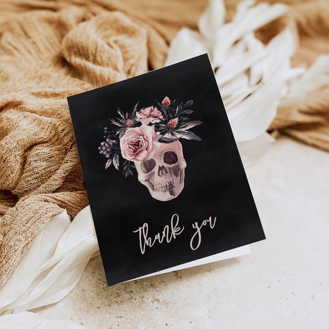 Floral Skull Thank You Card (Creator Uploaded)