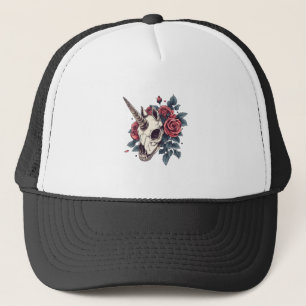 Floral Skull Unicorn (1) Trucker Hat