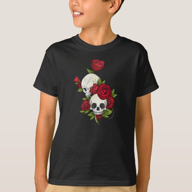 Floral Skulls Dia de los Muertos | Shirt (Front)