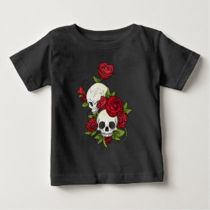 Floral Skulls Dia de los Muertos Sleeve Shirt