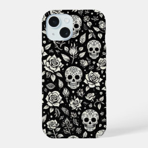 Floral Skulls iPhone 15 Case