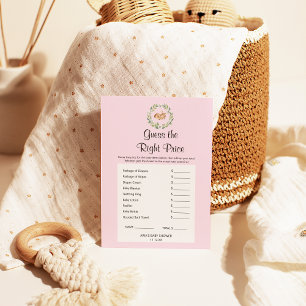 Floral Sleeping Deer Girl Guess The Right Price Flyer