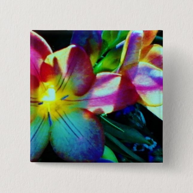 Floral small, 1¼ Inch Round Button (Front)