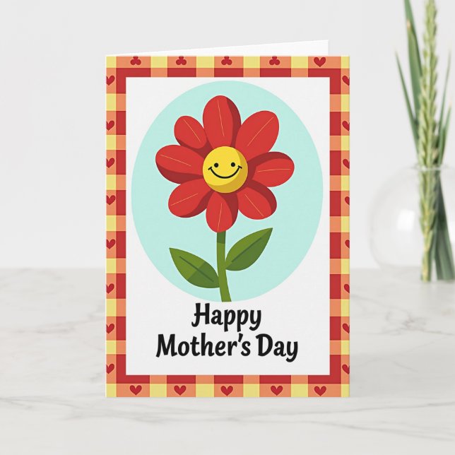 Floral Smiles Mothers Day Card (Front)