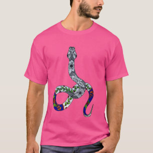 Floral Snake Tattoo Design  T-Shirt