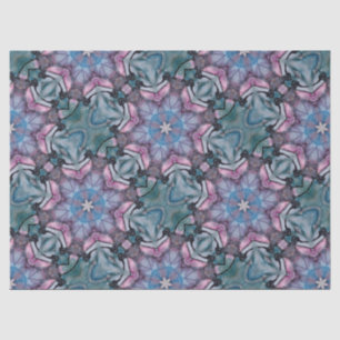 Floral Snowflake Pink Blue Green Tissue Paper