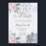 Floral Snowflakes Winter Baby Shower Invitation<br><div class="desc">Floral Winter Snowflakes Snow Baby Shower Invitation.
Wording can be changed to any occasion,  such as wedding,  couple shower,  bridal shower,  etc.</div>