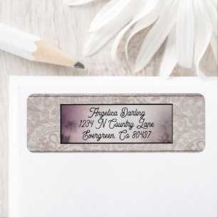 Floral Soft Fabric Return Address Label