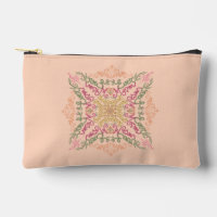 Floral Soft peach kaleidoscopic Script Best Mum