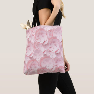 Floral Soft Pink Colors Tote Bag