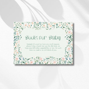 Floral Soft Wildflower Meadow Sage Books For Baby Enclosure Card