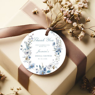 Floral Something blue before i do Bridal Shower Favour Tags