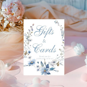 Floral Something blue before i do Gift & Card Sign